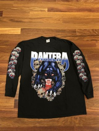 Vintage 1990’s Pantera Cowboys From Hell Black Panther Tour T - Shirt Sz.  Xl Rare