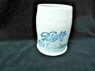 Vintage Blatz Old Heidelberg Beer Mug Ceramic Stein 5 " Handmade 1930 