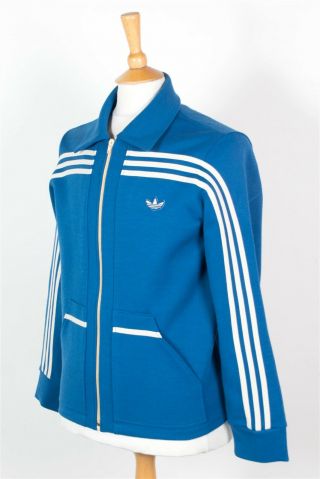RARE VINTAGE 70 ' S ADIDAS TRACKSUIT TOP JACKET SEVENTIES MADE IN WEST GERMANY S 4