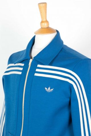 RARE VINTAGE 70 ' S ADIDAS TRACKSUIT TOP JACKET SEVENTIES MADE IN WEST GERMANY S 5