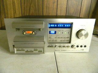 Vintage Pioneer Ct - F900 Audiophile Cassette Deck Unit Silverface Powers On