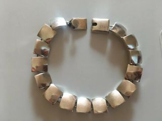 Vtg Mexico Alicia 925 Sterling Silver Modernist Bracelet