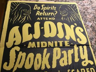 Ali - Dins Spook Show Poster 1930’s INCREDIBLY RARE ONLY KNOWN EXAMPLE 5