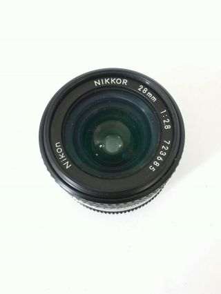 Vintage NIKON / NIKKOR 28mm Wide Angle LENS 1:2.  8 Made in Japan for 3