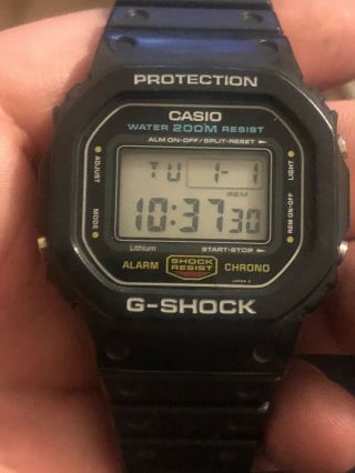 Iconic Casio G - Shock Dw - 5600 Japan H Mod 901 200m Alarm Chrono Watch Screwback