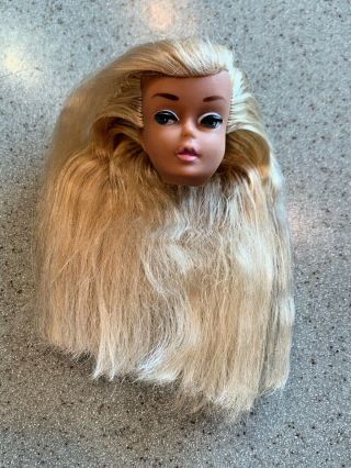 Vintage Swirl Ponytail Barbie Doll Platinum Blonde (head)