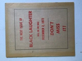 BLACK LAUGHTER comic 1 1st app Habeas Corpus November 1972 RARE James Dixon 5