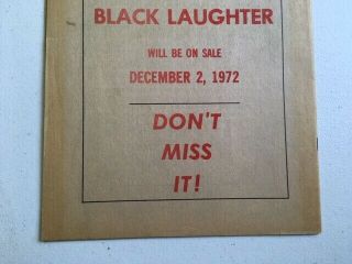 BLACK LAUGHTER comic 1 1st app Habeas Corpus November 1972 RARE James Dixon 7