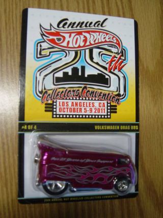 Hot Wheels Pink Vw Drag Bus 4 Finale 25th La Ca 2011 Convention 427 Rare