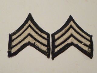 A WW 2 U S Army Sergeant Chevron Twill Patches 2