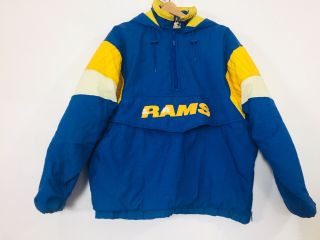 Vintage Los Angeles Rams Starter Hooded Coat Jacket Men Large L