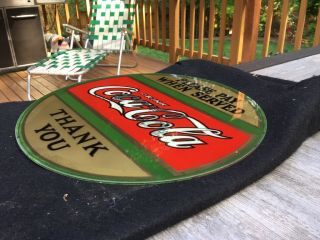Rare 1920’s Coca Cola Sign Reverse Painting Please Pay When Served 11” Vintage 5