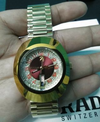 Vintage Rado Diastar Automatic Gold Plated Swiss Mens Wrist Watch Gift Item 3