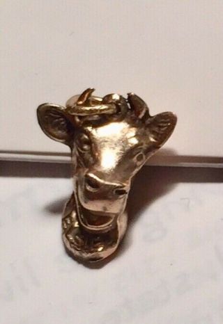 One Of a Kind Vintage Elsie the Cow 14k Solid Gold Pendant - Charm 2