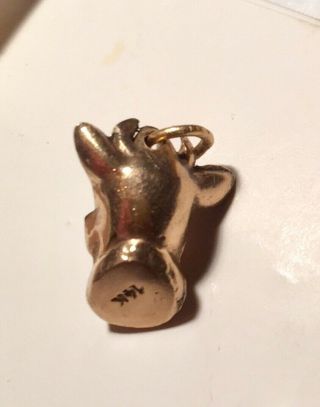 One Of a Kind Vintage Elsie the Cow 14k Solid Gold Pendant - Charm 3
