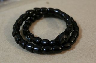 ANTIQUE VICTORIAN WHITBY JET CARVED SNAKE WRAPPED EXQUISITE MYSTICAL BRACELET 2
