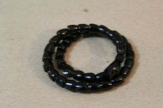 ANTIQUE VICTORIAN WHITBY JET CARVED SNAKE WRAPPED EXQUISITE MYSTICAL BRACELET 3