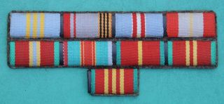 Old Big Group 9 Ribbon Bars Cccp Red Army Officer Ussr Soviet Russian