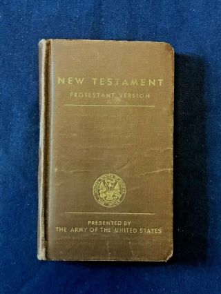 1942 Wwii Us Army Soldier’s Pocket Testament Protestant Version