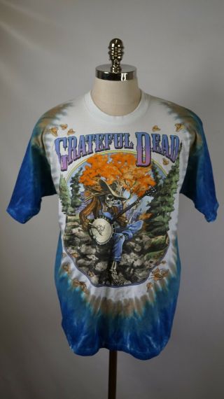 B2679 Vtg Liquid Blue Grateful Dead Rock Band Tour Concert T - Shirt Size L