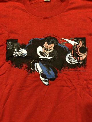 Vintage Marvel T Shirt 1986 The Punisher Mike Zeck Art