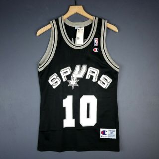 100 Authentic Dennis Rodman Vintage Champion Spurs Jersey Size 36 S Xs Mens