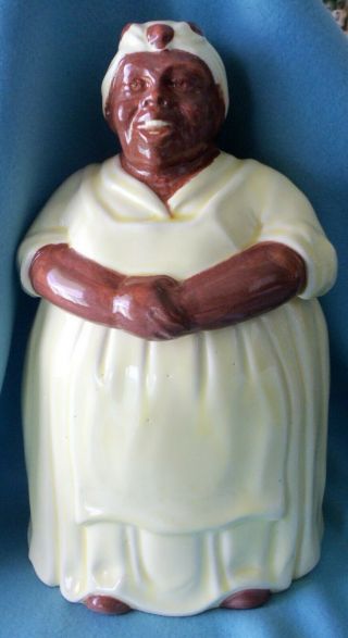 Vintage Aunt Jemima Mammy Yellow Mosiac Cookie Jar.  Black Americana