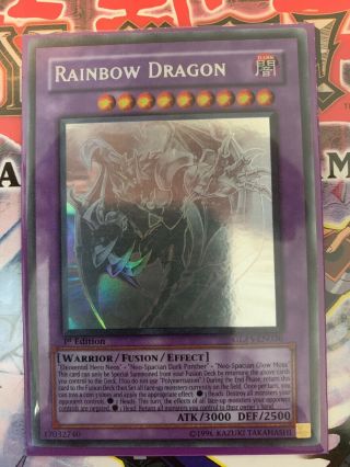 Elemental Hero Chaos Neos/ Rainbow Dragon Missprint Ghost Rare