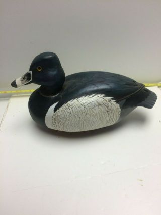 Woodson Roddy Hand Carved And Painted Wooden Duck Decoy - Ring - Necked Drake 1996