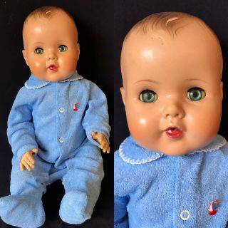 19” Vintage Vinyl Multi - Joint ‘tootles’ Baby By American Character Doll Co.  1958
