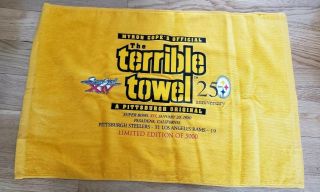 Rare Limited Edition Of 5,  000 Pittsburgh Steelers Myron Cope Terrible Towel