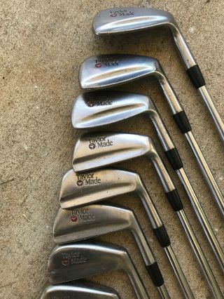 Vintage Taylormade Right Handed Tour Preferred Td Iron Set 2 - 9,  W,  Dynamic Gold