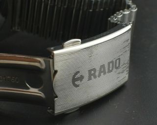 Vintage Rado Diastar Automatic Silver Black Swiss Mens Wrist Watch White Diamond 7