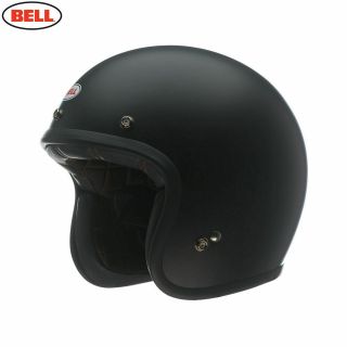 Bell Custom 500 Open Face Vintage Motorcycle Helmet Matt Black