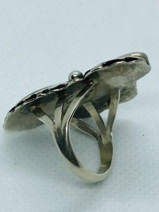 Unique Vintage Silver And Moonstone Ring Circa 1968 By Ricardo Guzman 6