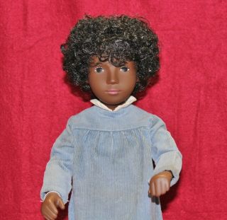16 " Vintage 119 Sasha Doll Cora In Blue Dress,  Tag,  And Box,  Made In England.