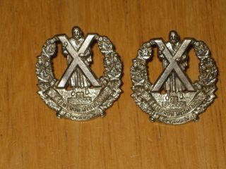 Ww2 Canadian Collar Badge Set Cameron Highlanders Of Ottawa Mg
