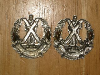 WW2 Canadian Collar Badge set Cameron Highlanders of Ottawa MG 2
