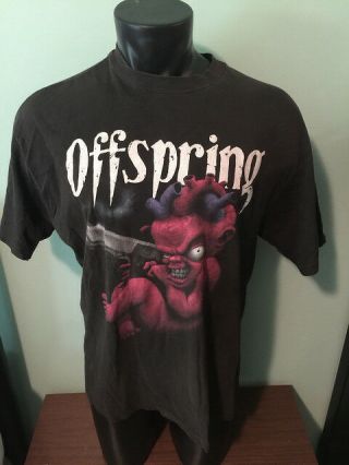 Vintage Offspring 1994 Devil Baby With Gun Band Concert T Shirt Adult Xl Rare