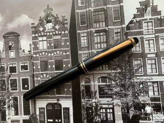 Vintage restored Danish 1950s MONTBLANC No.  4 Jet Black BF fountain pen 3