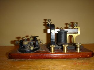 Vintage Telegraph Key Set Signal Electric Co.  Michigan Morse Code