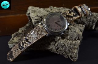 Ma Watch Strap 26 24 22mm Real Python Skin For Panerai Etc Beige Handmade Spain