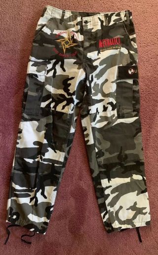 Extemely Rare Vintage Metallica Camo Tour Pants From 96 - 97 - 98 Tour Hetfield Lars