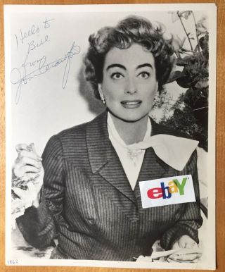Joan Crawford 30’s 40’s Movie Star Vintage 50’s Signed 8x10 Photo
