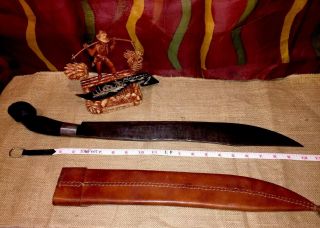 HUGE Handmade Vintage Philippines Bolo Filipino Sword HEFTY BLADE 4
