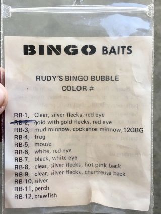 Vintage Texas Bingo Rudy’s Bubble Fishing Lure 3