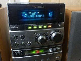 AIWA XR - MD100U Mini Disc MD CD Tape AM/FM Hi - Fi Mini System w Speakers RARE 3