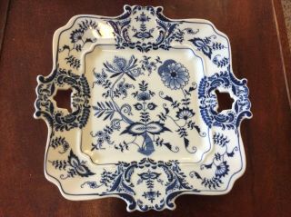 Vintage Blue Danube Blue Onion 12” Square Serving Platter