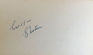 Vintage William Shatner Signed Index Card