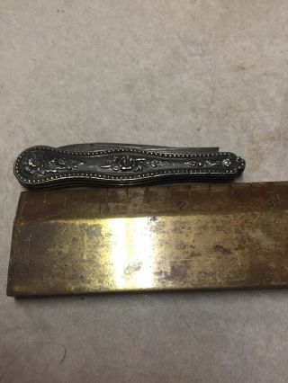 Vtg 1900’s Sterling Silver Gentlemens Pocket Knife 2
